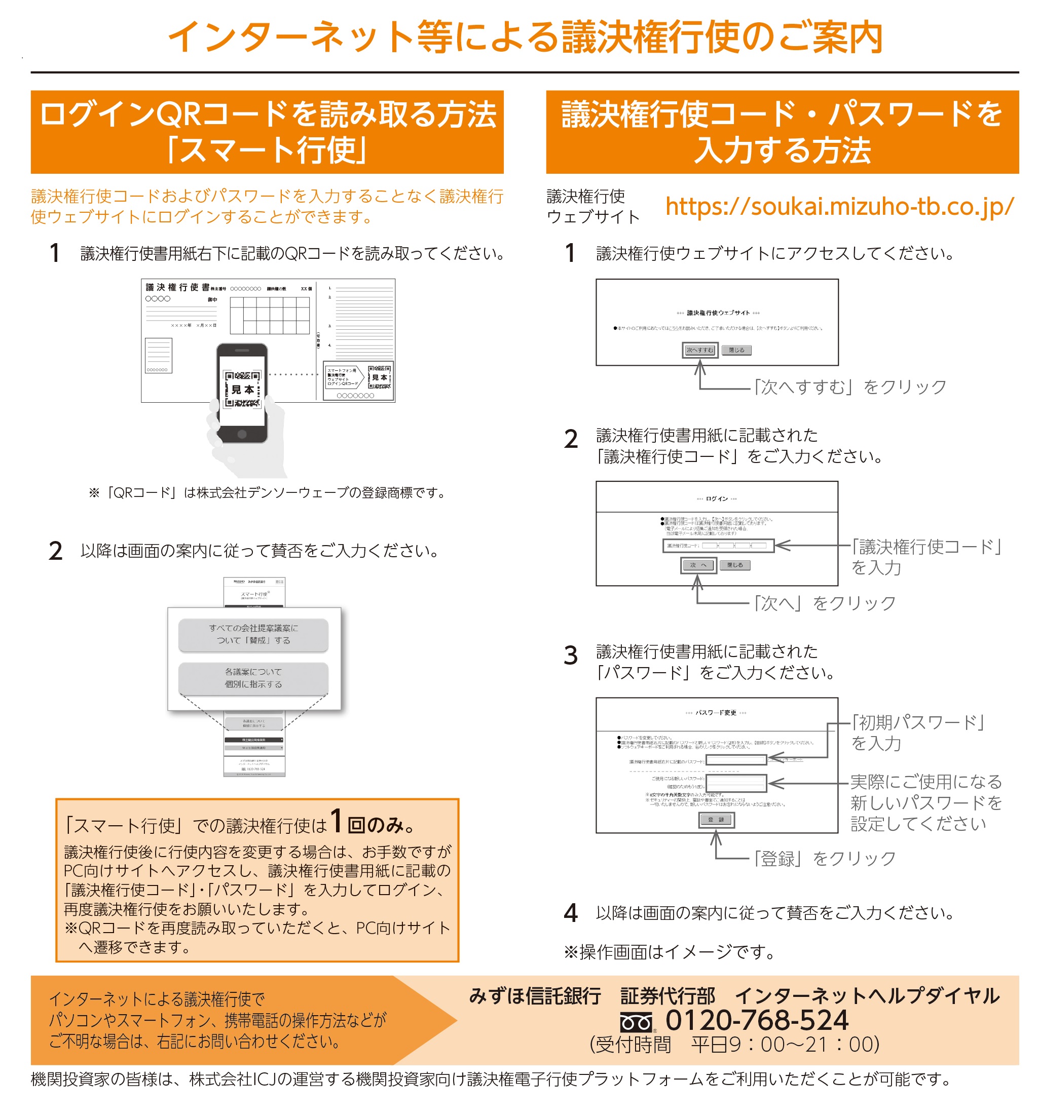 インターネット等による議決権行使のご案内